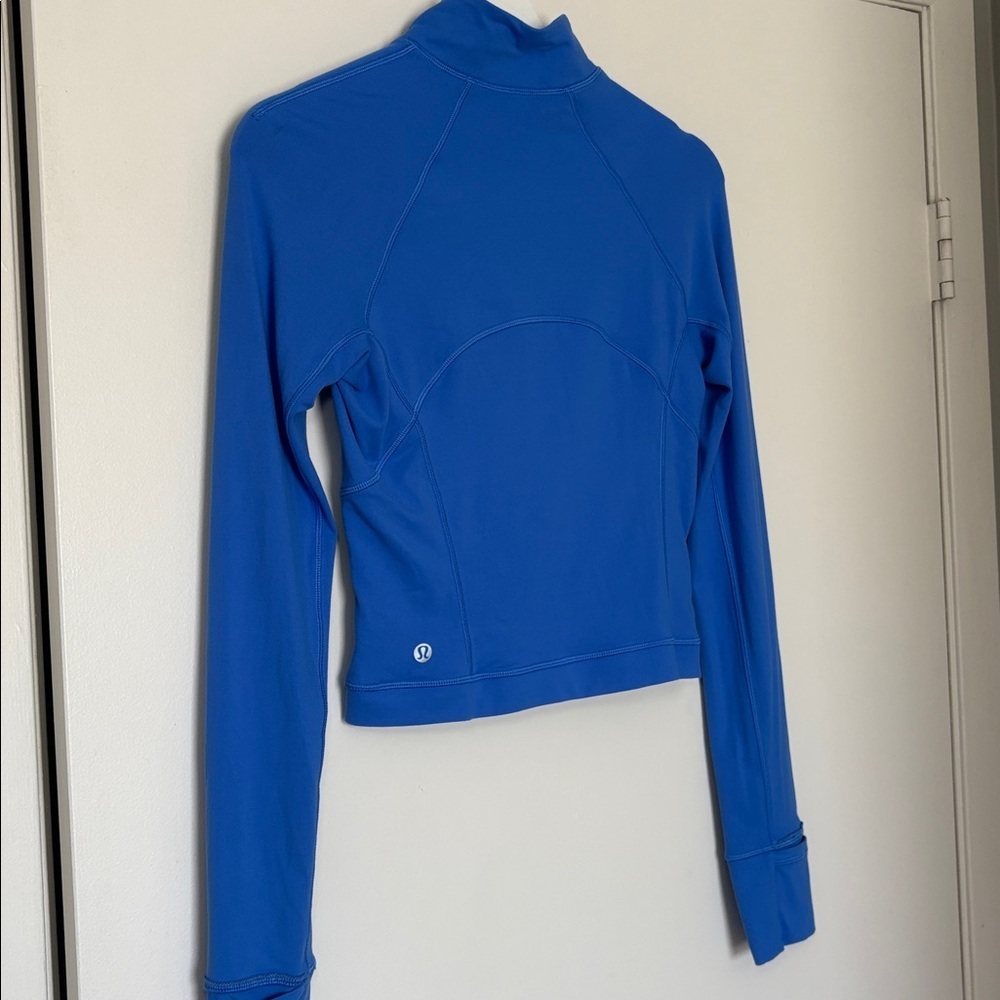 NEW Lululemon It's Rulu Run Half Zip Pullover 4 Blue Long Sleeve Cropped - Picture 8 of 8
